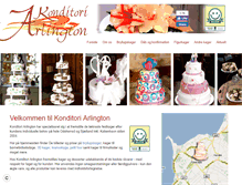 Tablet Screenshot of konditoriarlington.dk